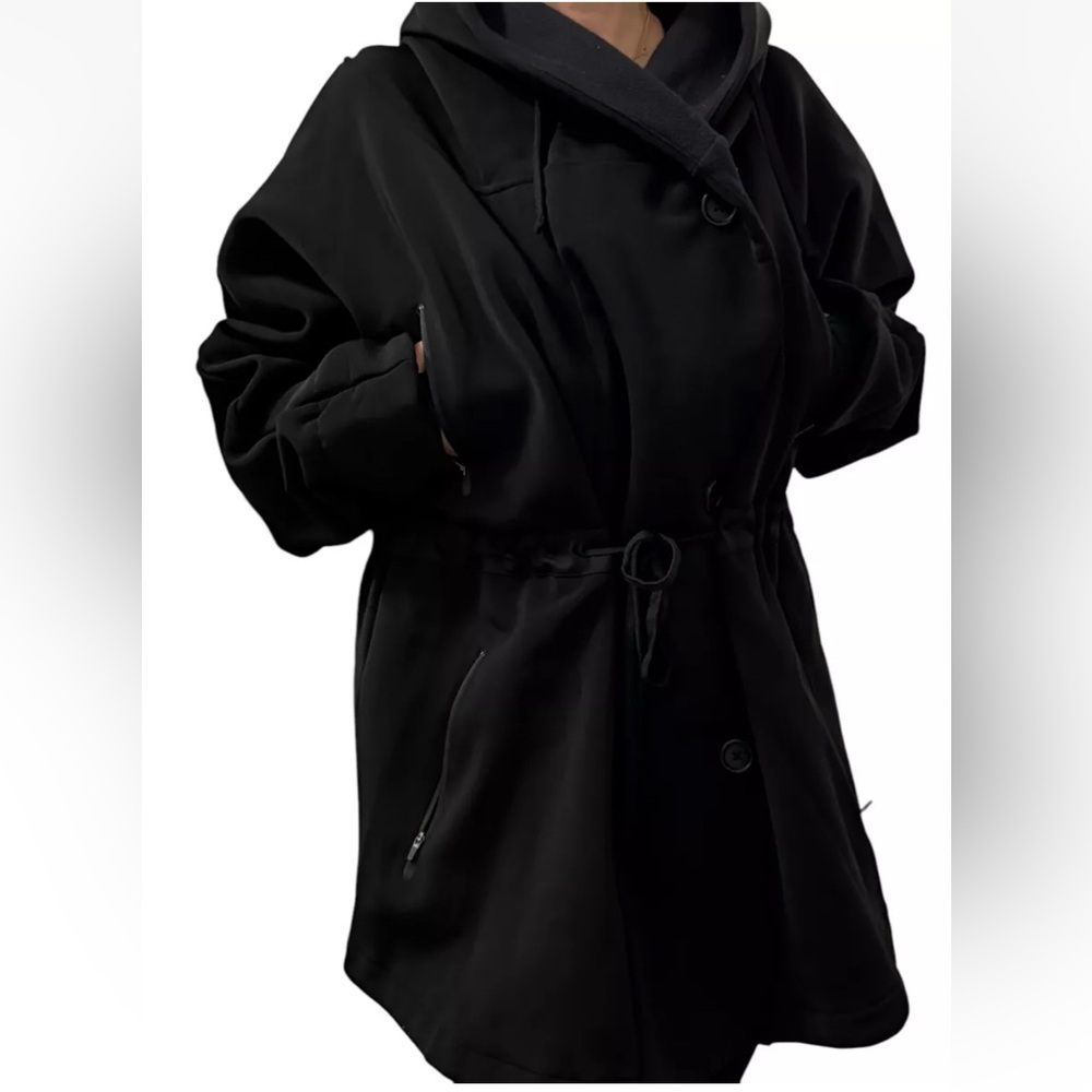 Pashko Fleece Lines Woman’s Cocoon Jacket - Size Small
